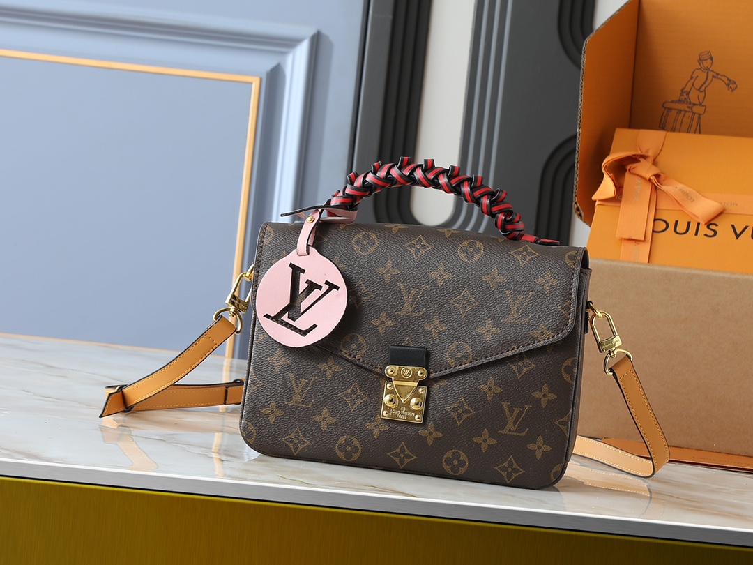 LV Classic Handbag Monogram Canvas Top Handle Everyday Carry